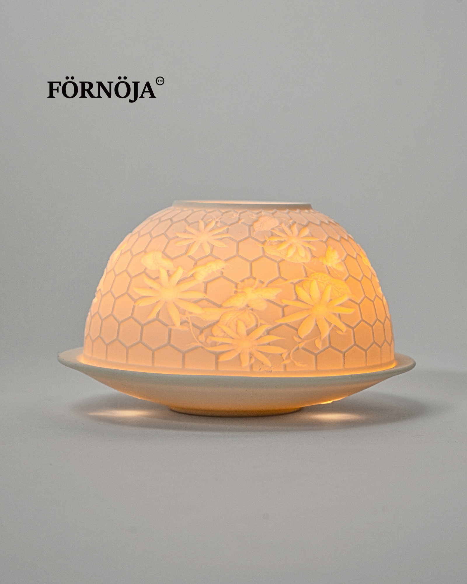 FÖRNÖJA Floral Reverie Lithophane Votive Light（Ethereal Petal）