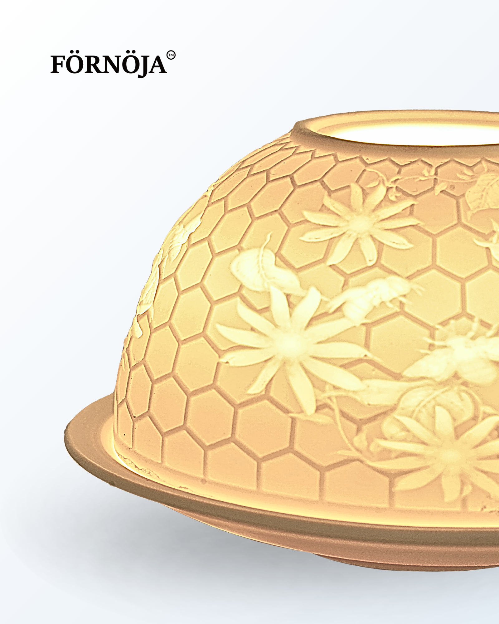 FÖRNÖJA Floral Reverie Lithophane Votive Light（Ethereal Petal）